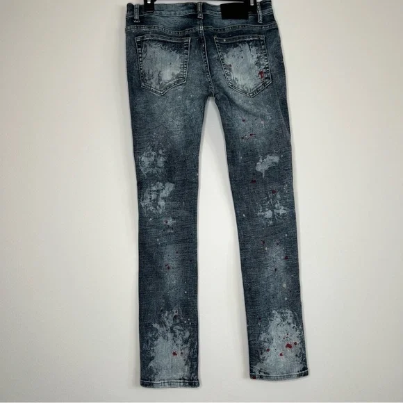 Dript Denim Paint Splatter Jeans